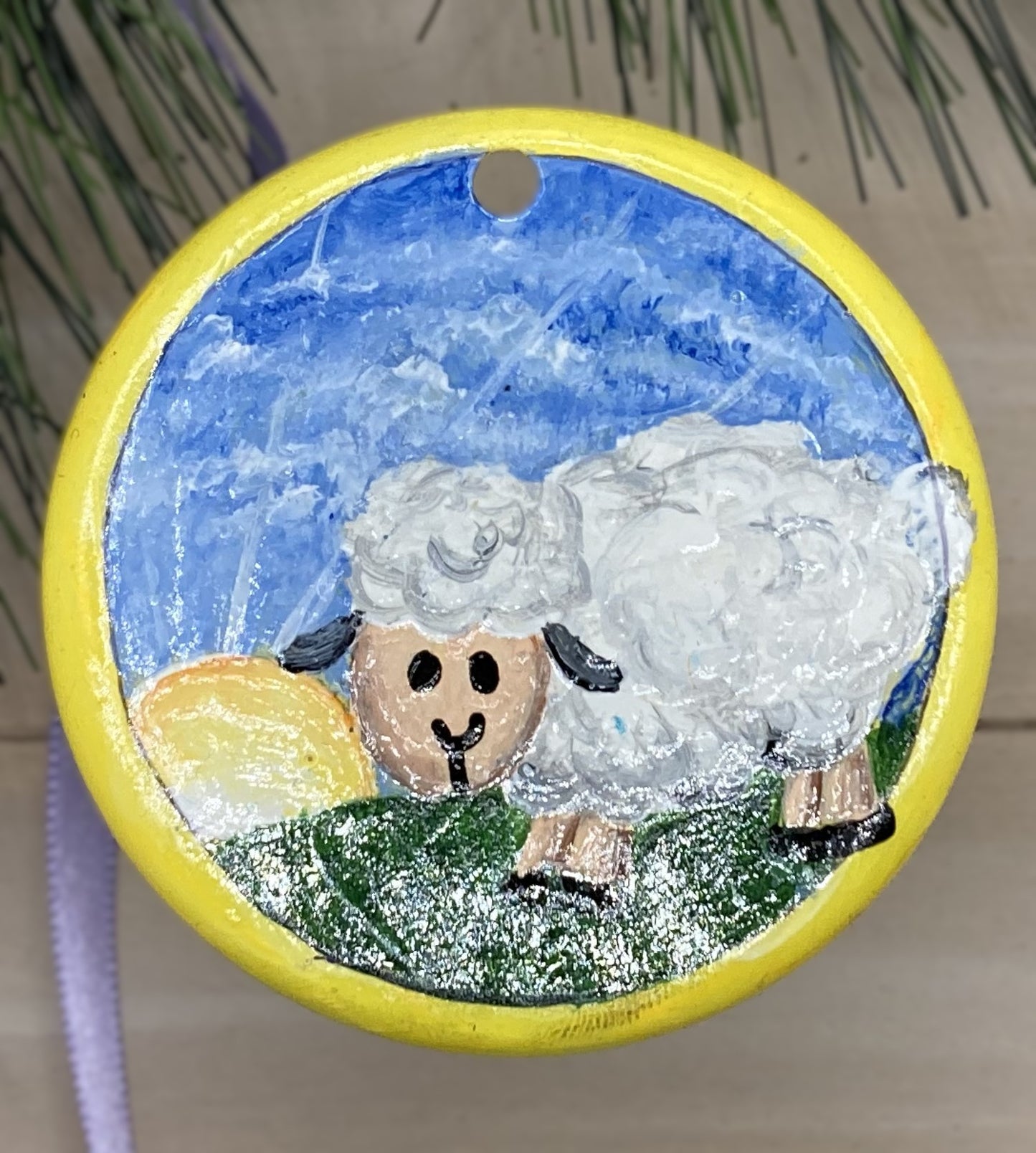Sheep Little Lamb Easter Hanging Art Ornament Home Decoration