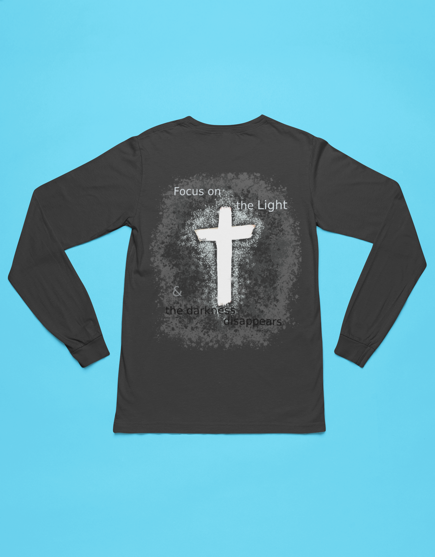 Focus on the Light Jesus Cross Long Sleeve Tee