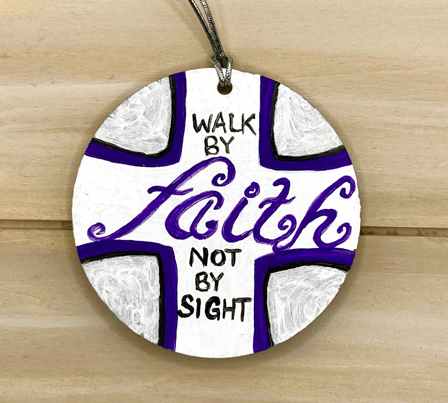 Walk By Faith Ornament Hanging Art Decoration