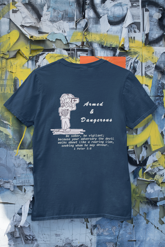Armed & Dangerous Cartoon Christian T-shirt
