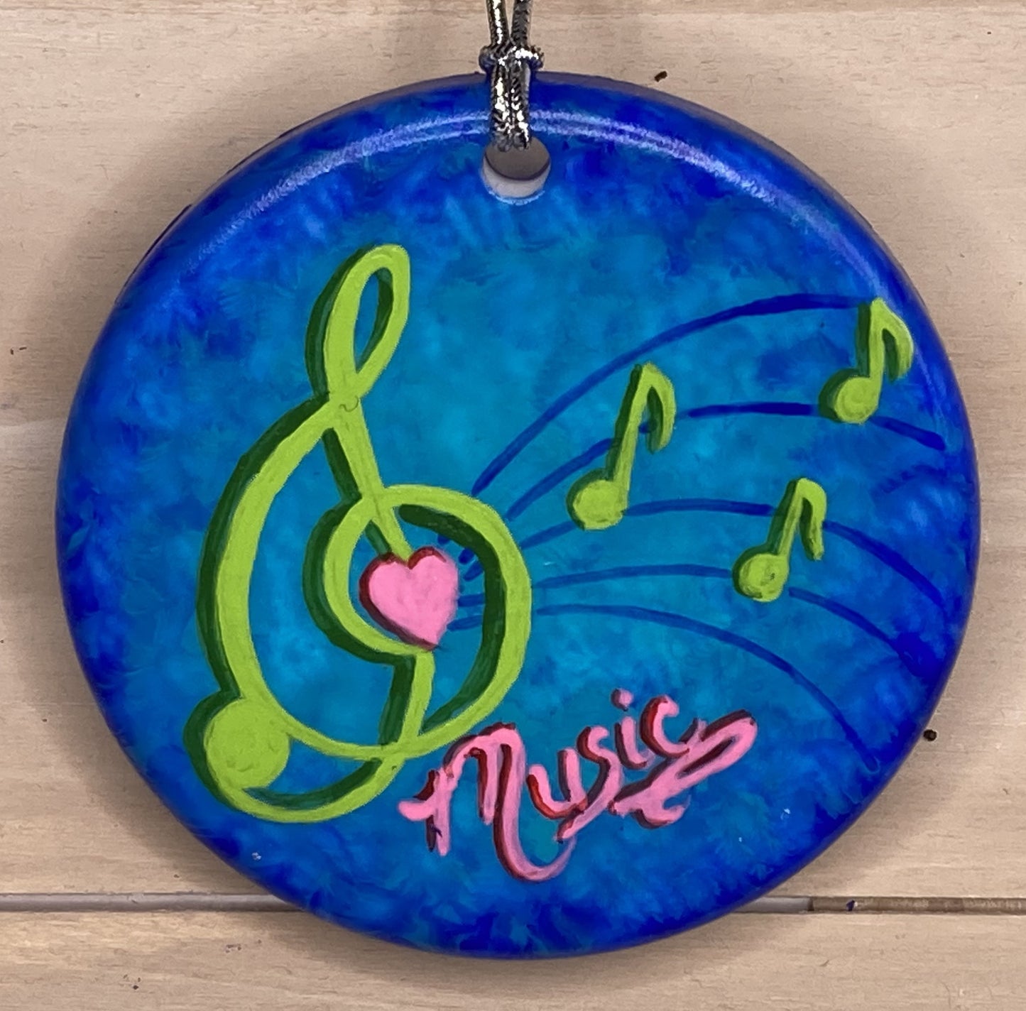 Music Treble Clef Notes Hanging Art Ornament