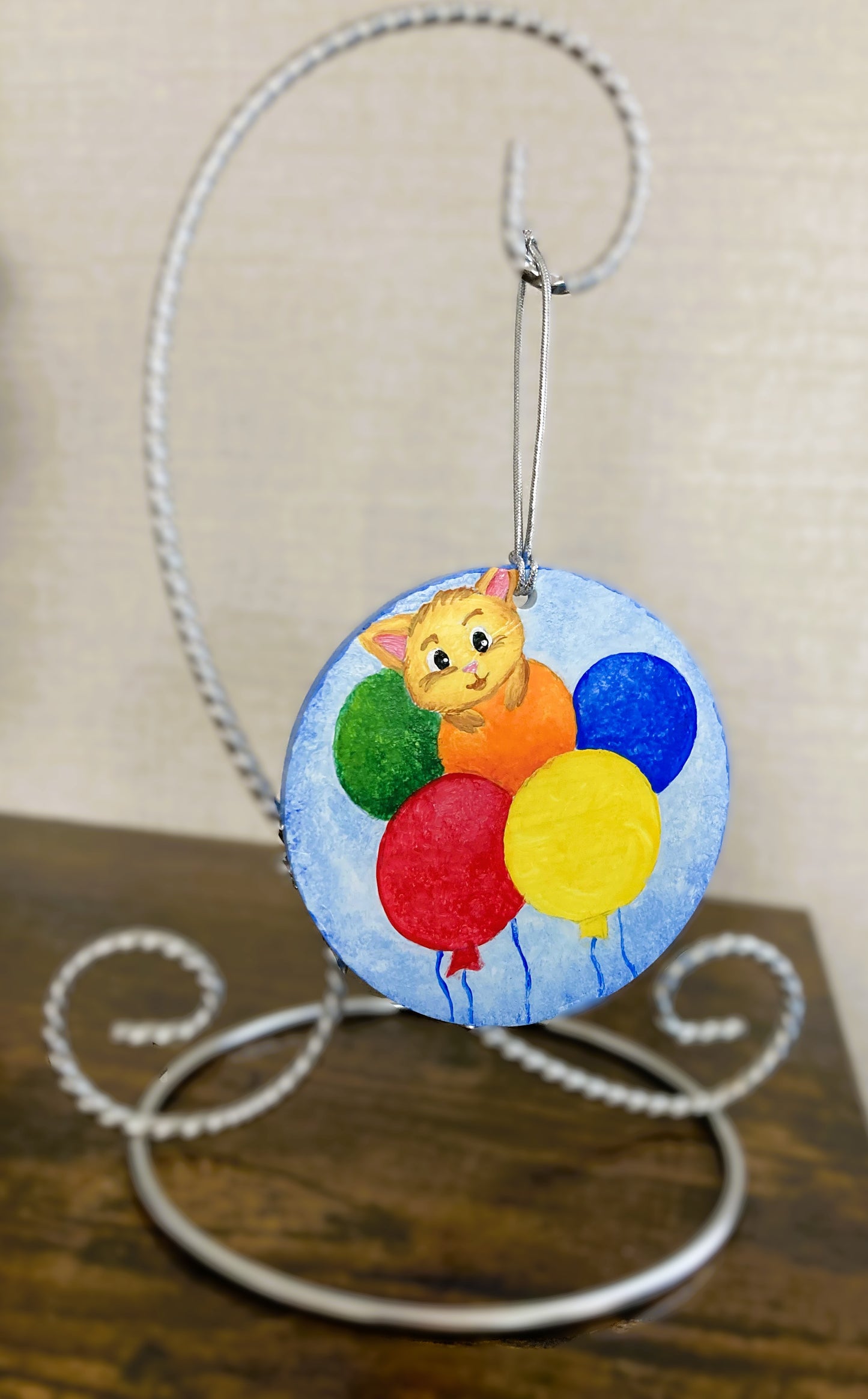 Cat Birthday Ornament, Personalized Kitten Gift