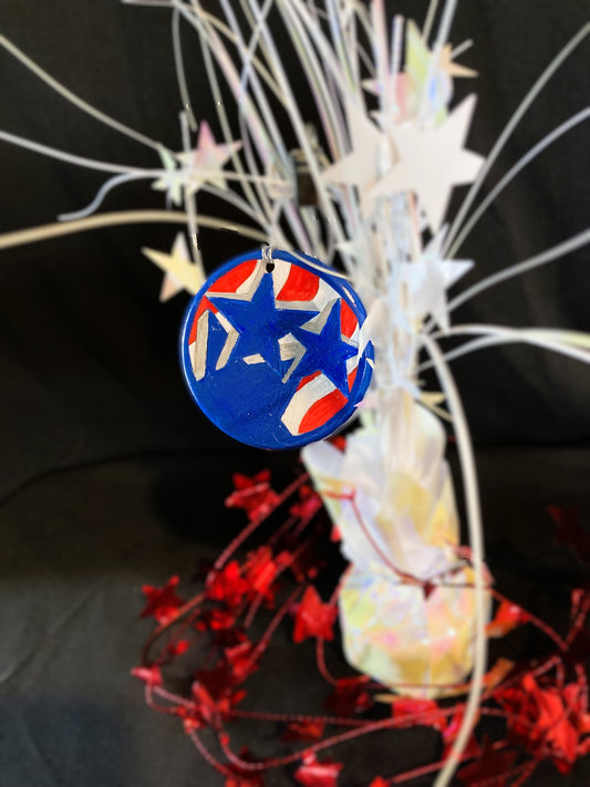 Patriotic USA Stars Ornament Art Piece