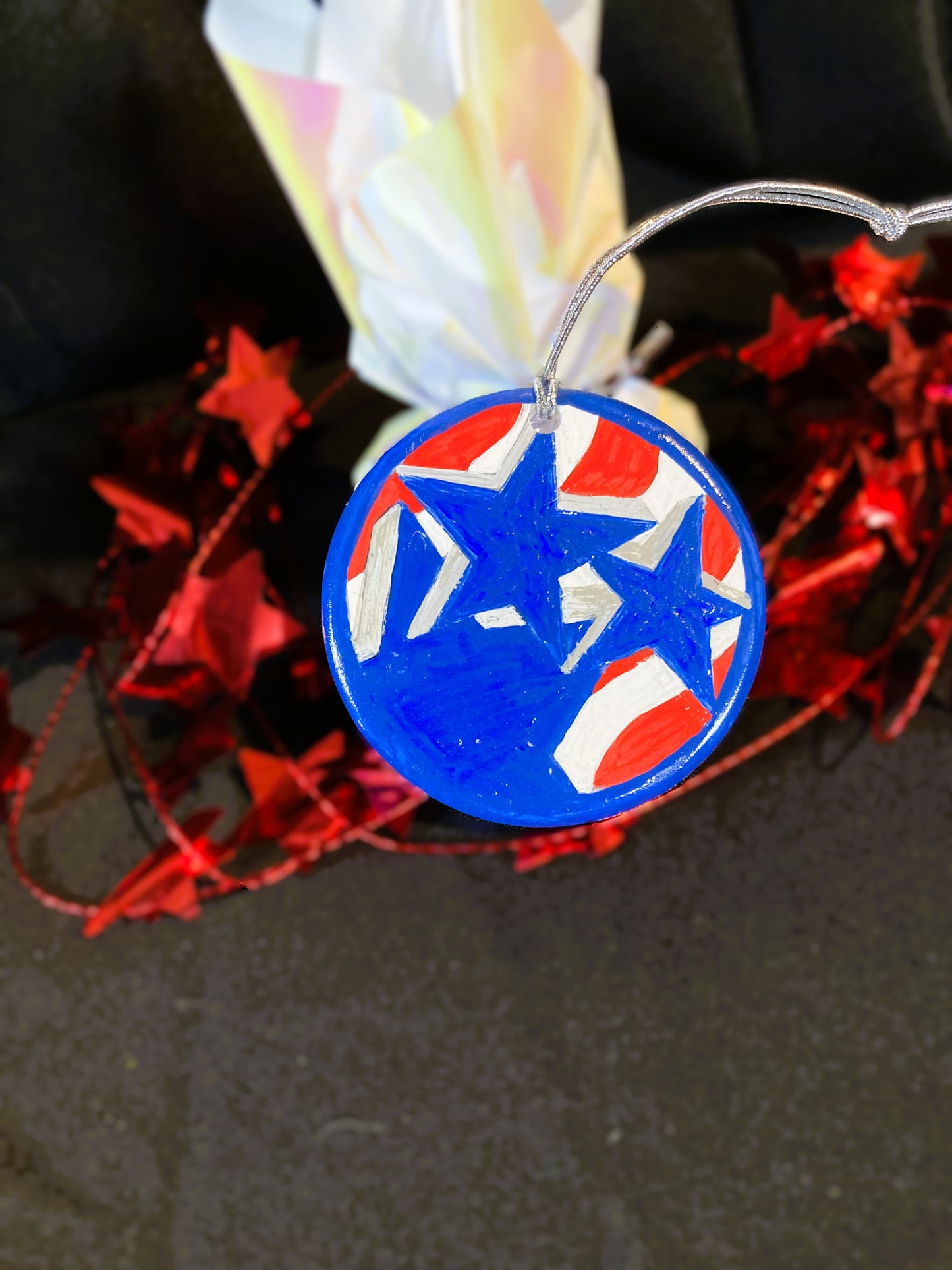 Patriotic USA Stars Ornament Art Piece