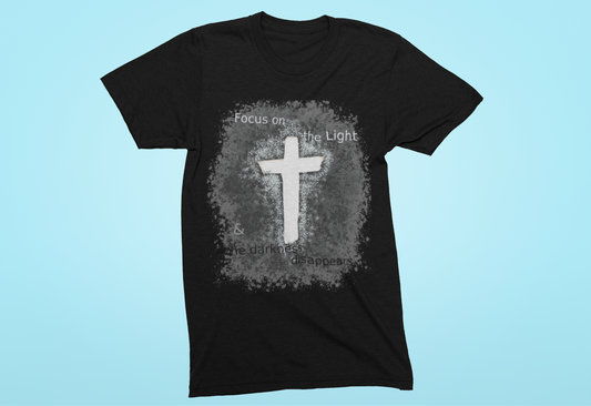 Focus on the Light Jesus Cross Tee