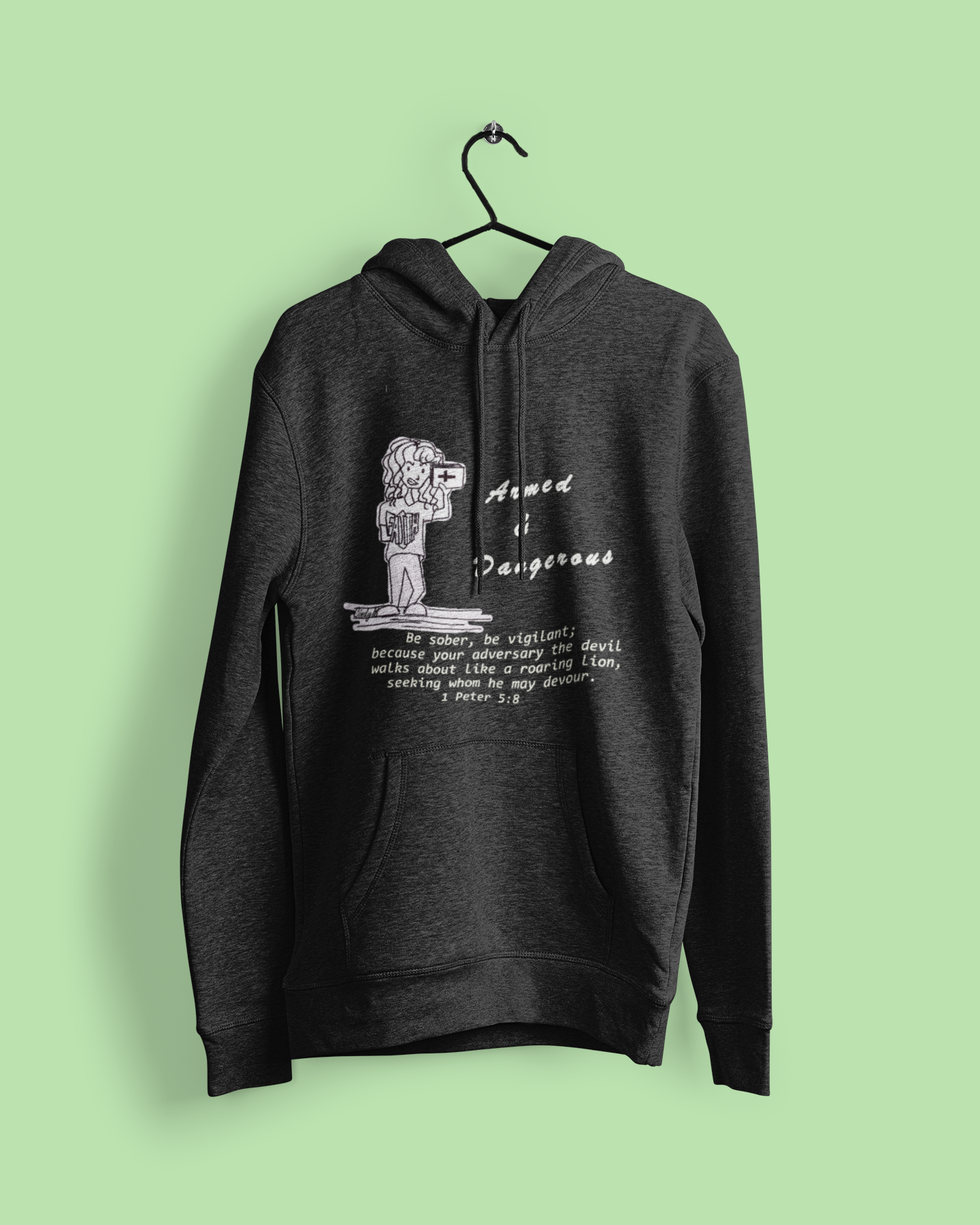 Armed & Dangerous Cartoon Christian Hoodie