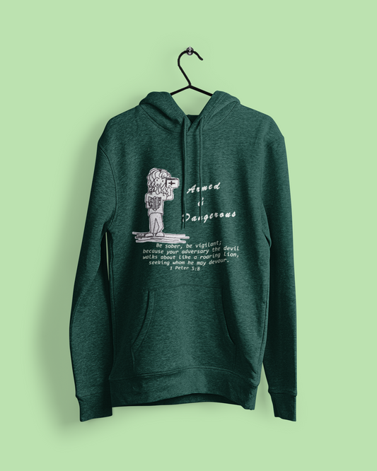 Armed & Dangerous Cartoon Christian Hoodie