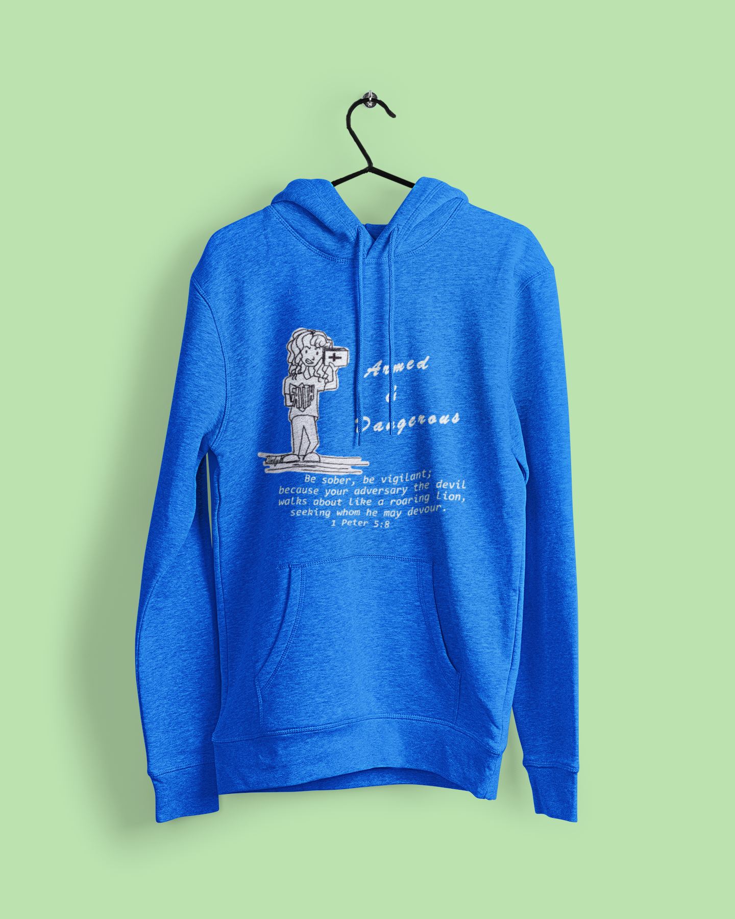 Armed & Dangerous Cartoon Christian Hoodie