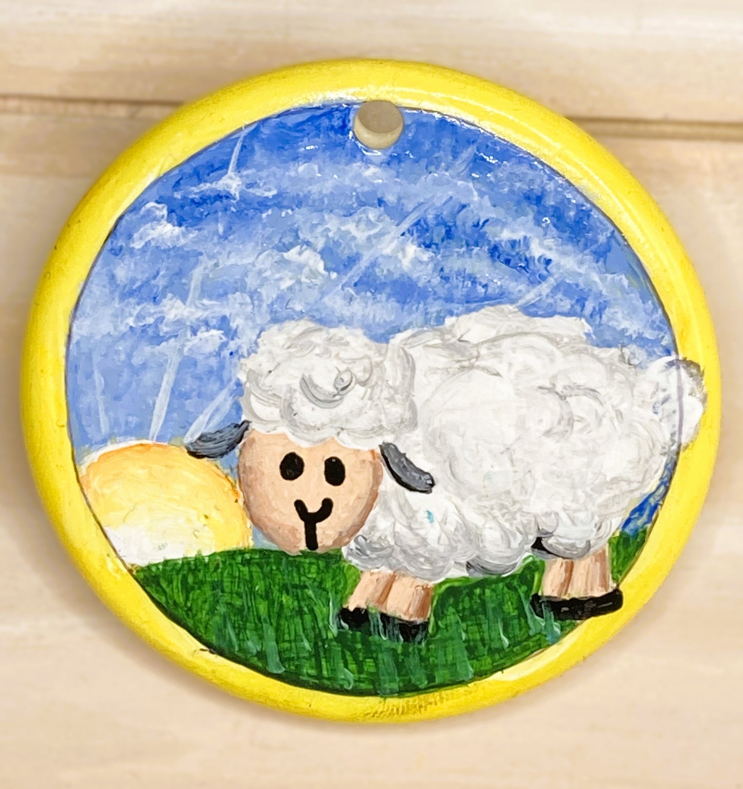 Sheep Little Lamb Easter Hanging Art Ornament Home Decoration