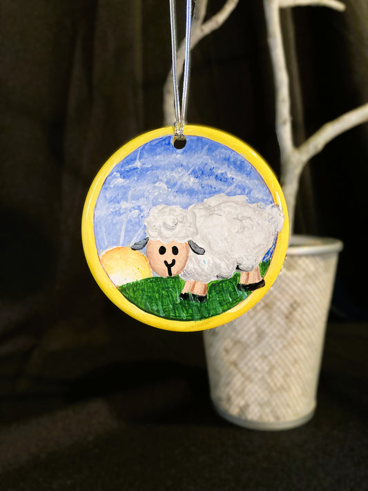 Sheep Little Lamb Easter Hanging Art Ornament Home Decoration
