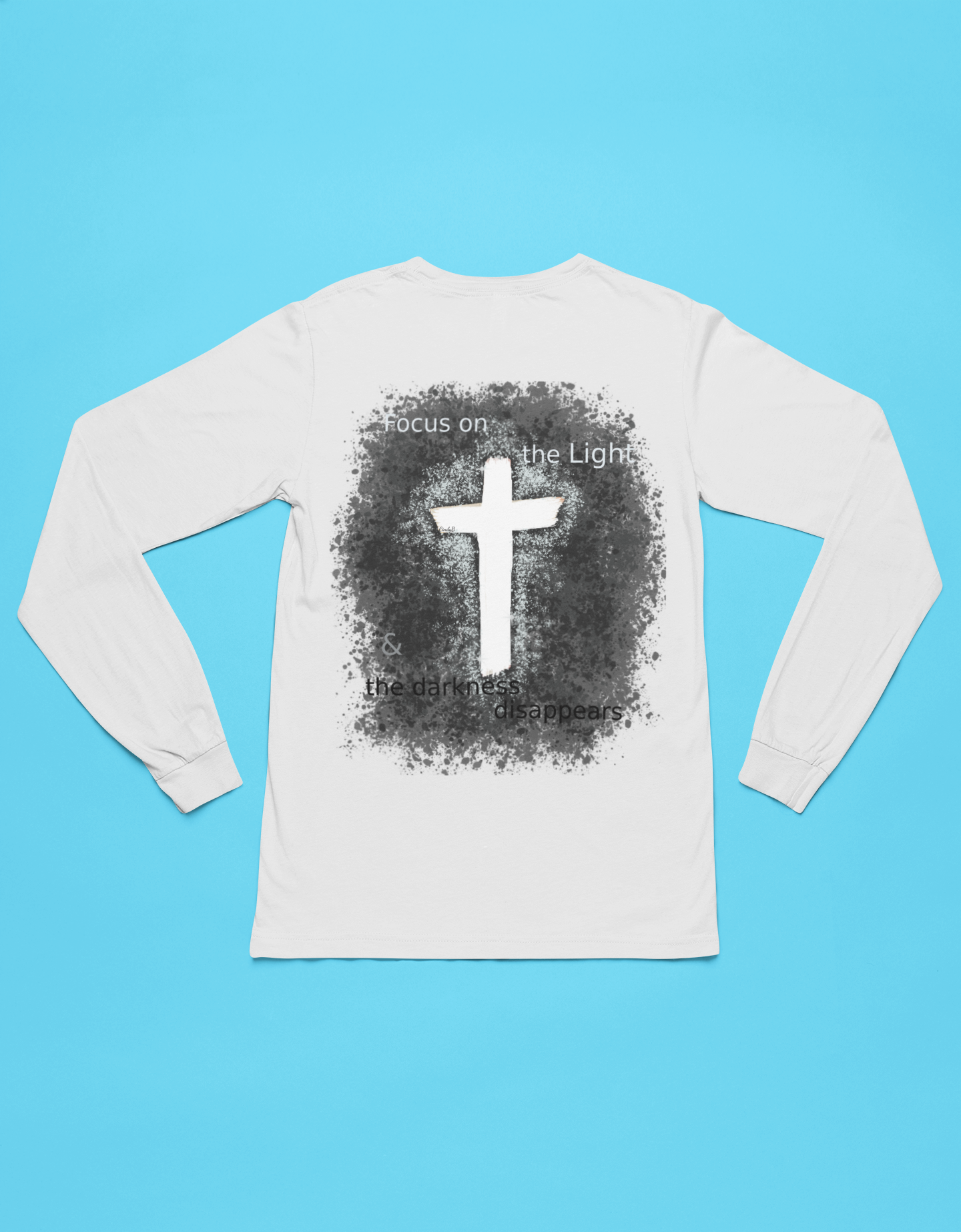 Focus on the Light Jesus Cross Long Sleeve Tee