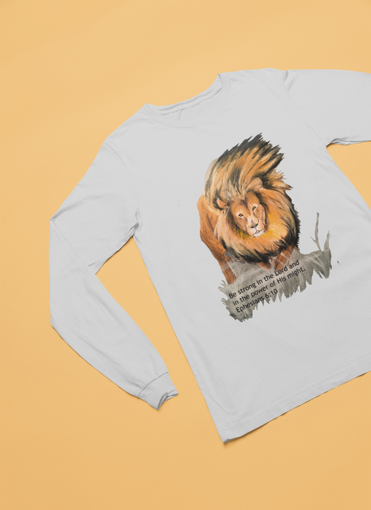 Lion Be Strong in the Lord Long Sleeve T-shirt