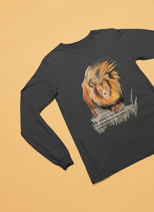 Lion Be Strong in the Lord Long Sleeve T-shirt