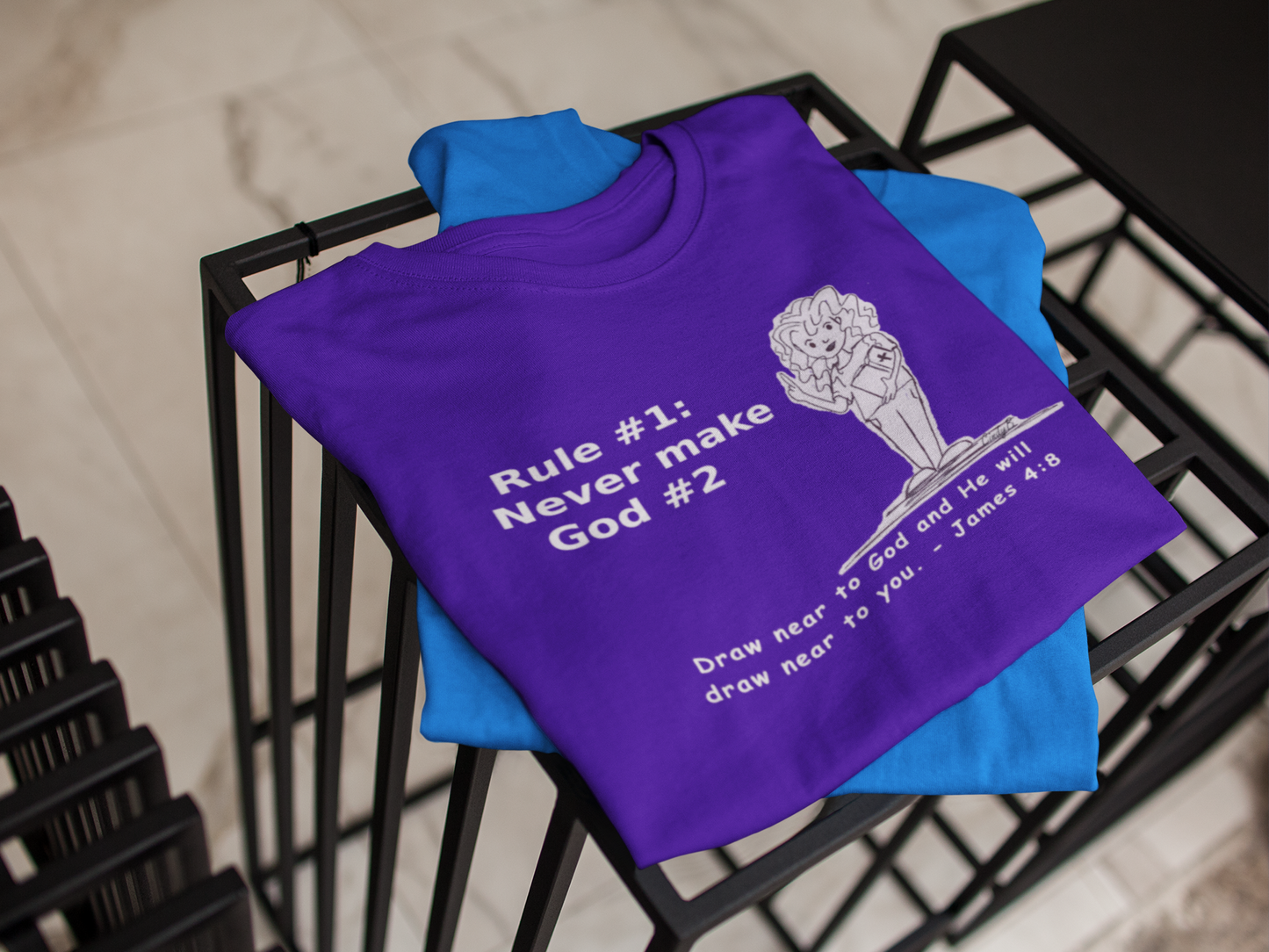 God is #1 Cartoon Christian T-shirt