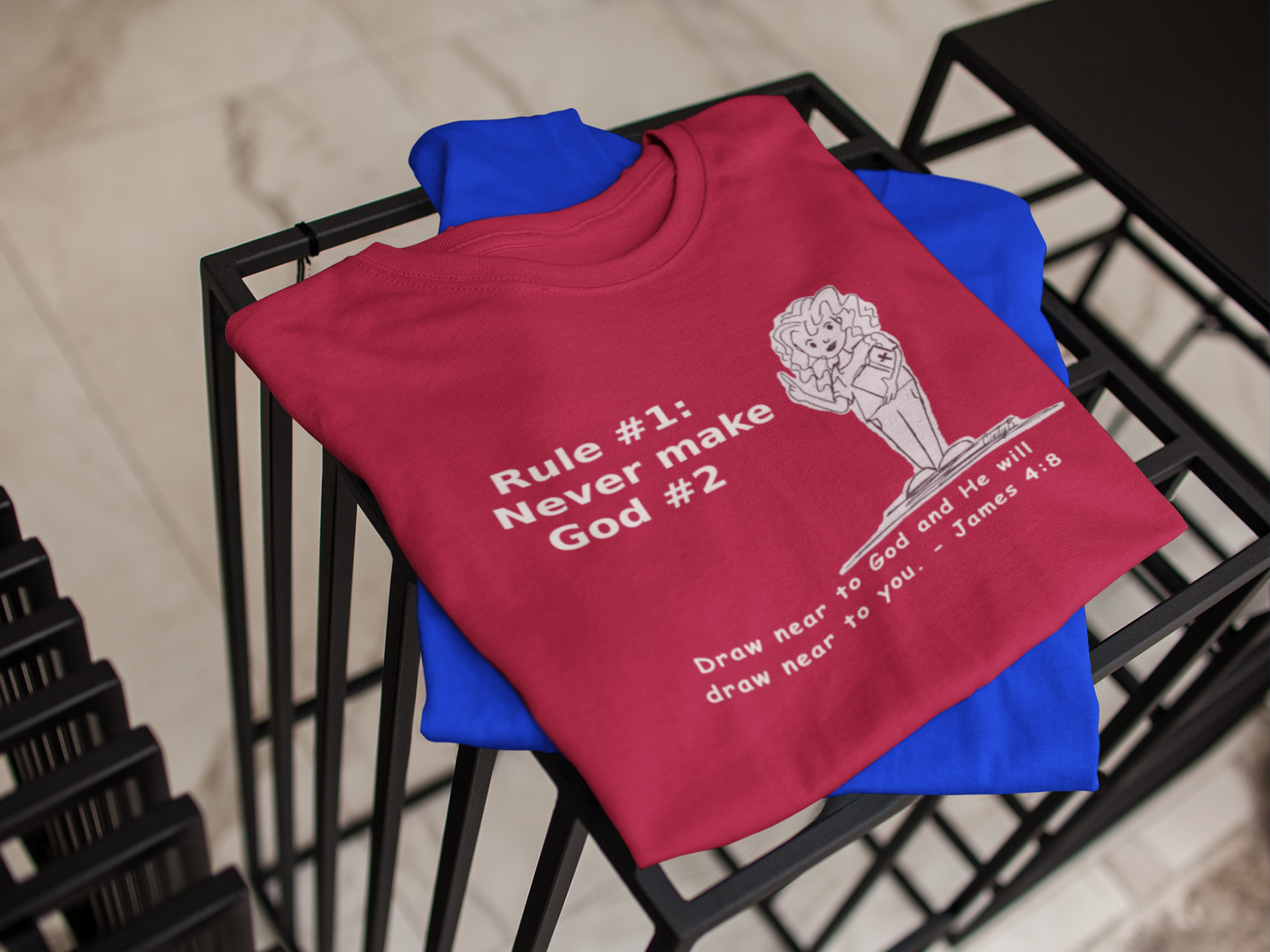 God is #1 Cartoon Christian T-shirt