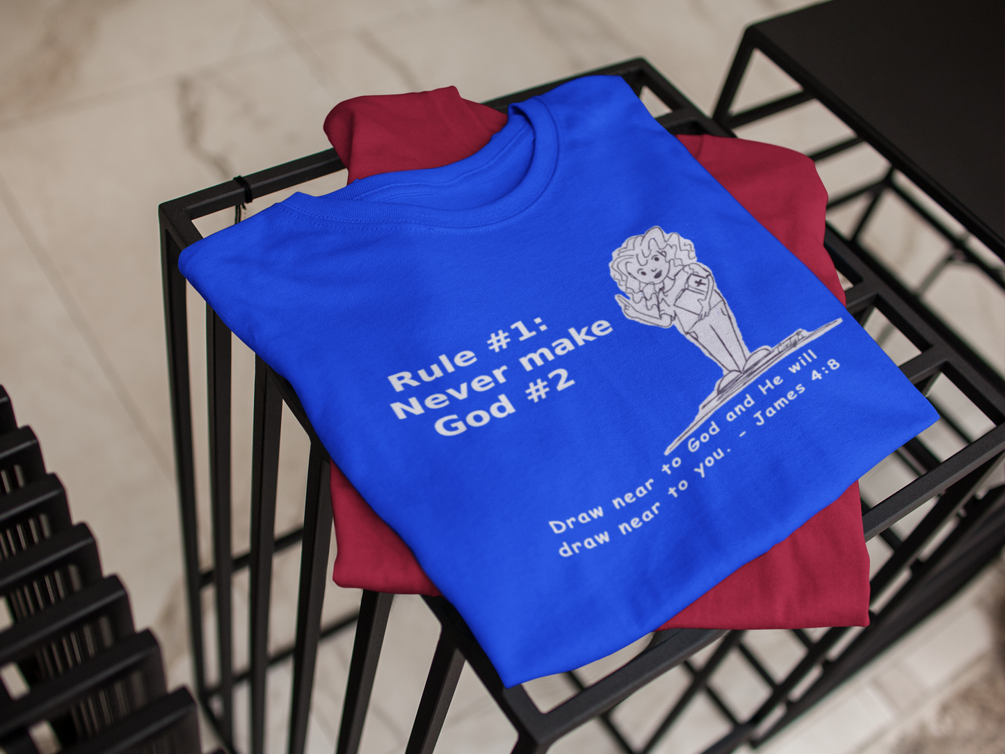 God is #1 Cartoon Christian T-shirt