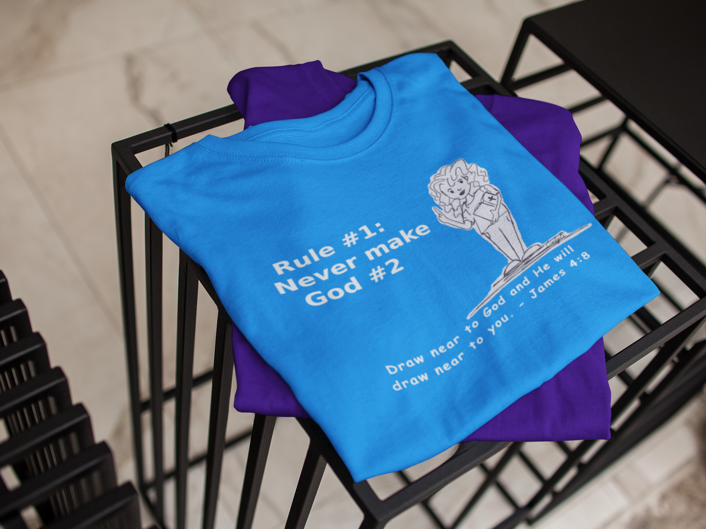 God is #1 Cartoon Christian T-shirt