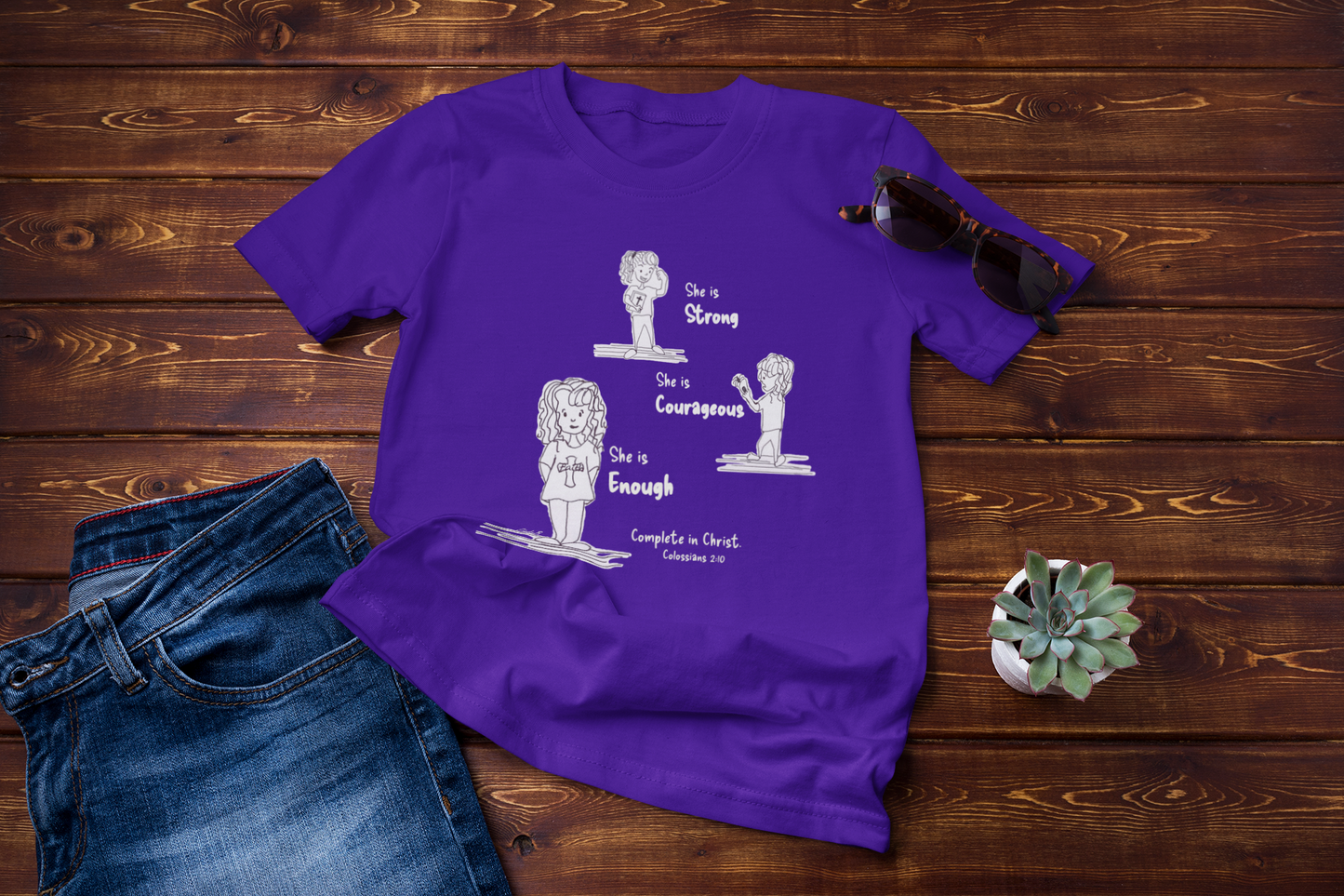 She Is Enough Complete in Christ t-shirt