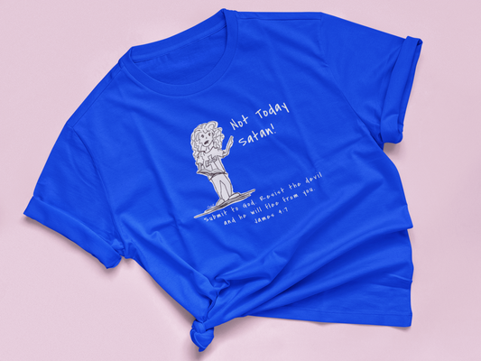 Not Today Satan Cartoon t-shirt