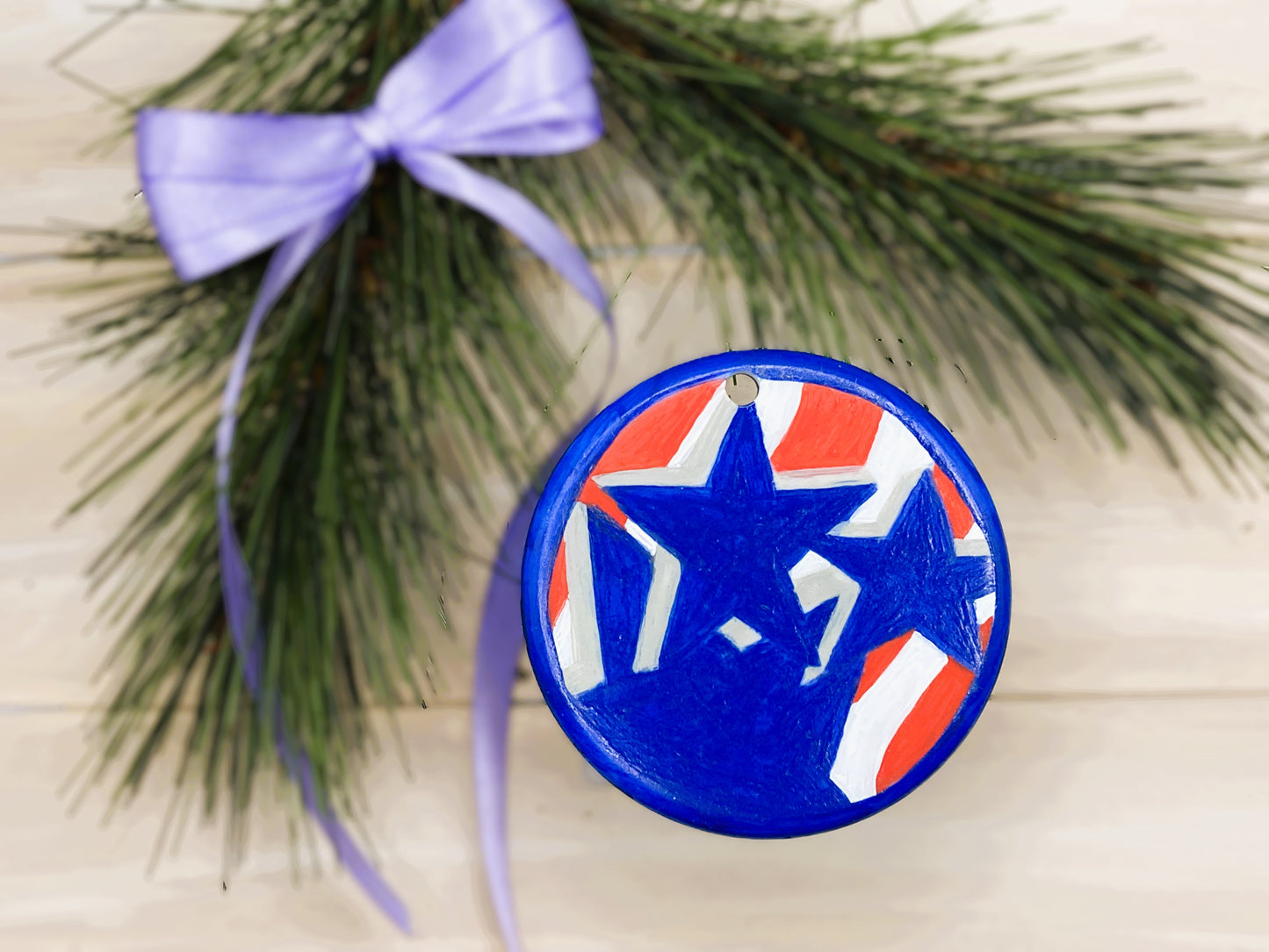 Patriotic USA Stars Ornament Art Piece
