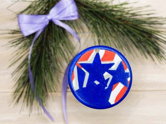 Patriotic USA Stars Ornament Art Piece