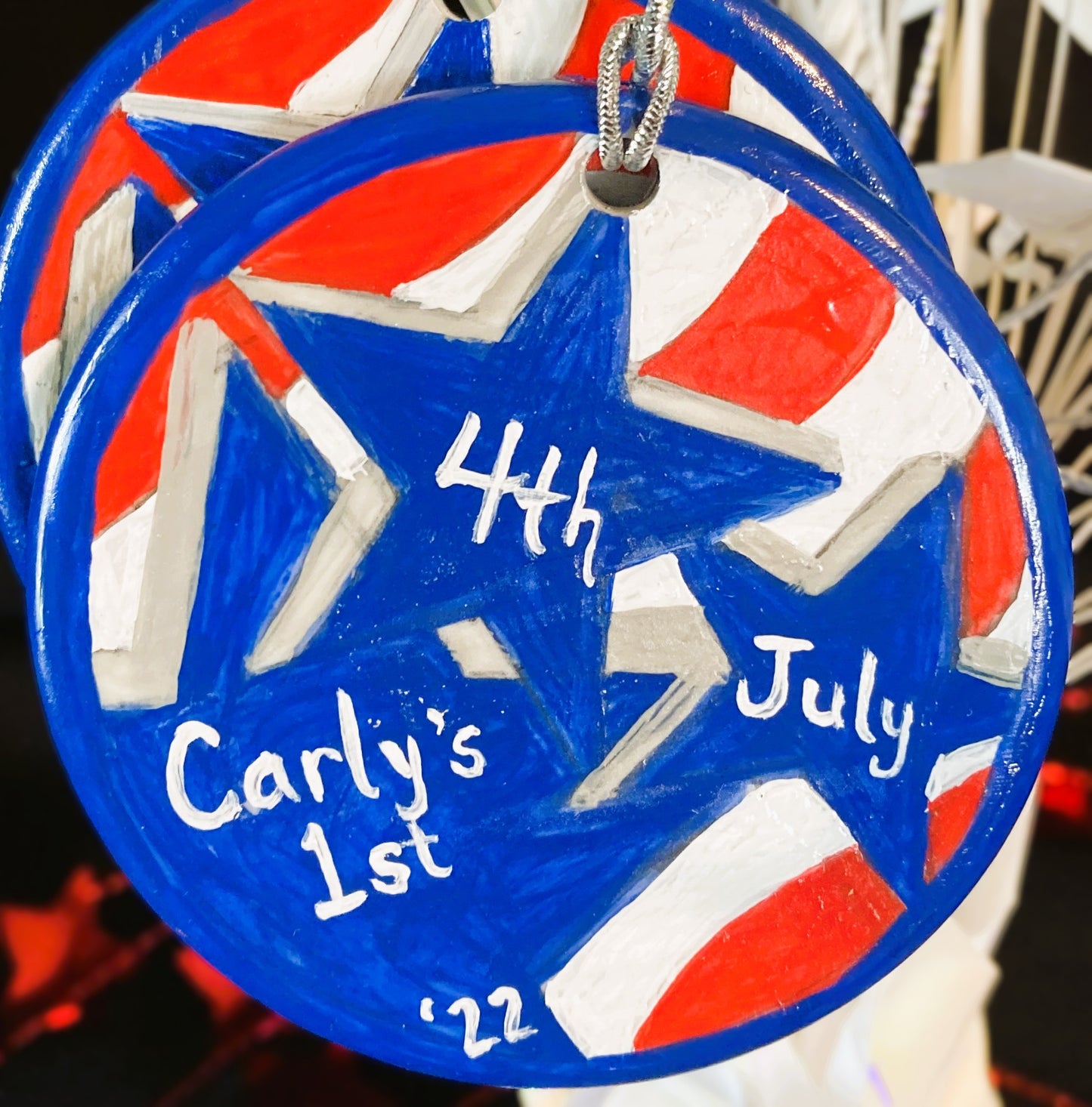 Patriotic USA Stars Ornament Art Piece