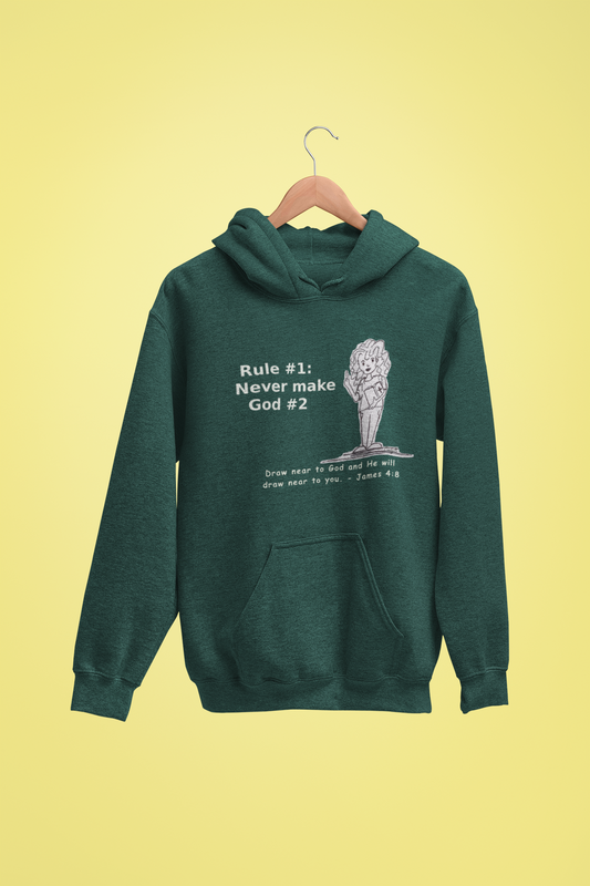 God is #1 Cartoon Christian Hoodie