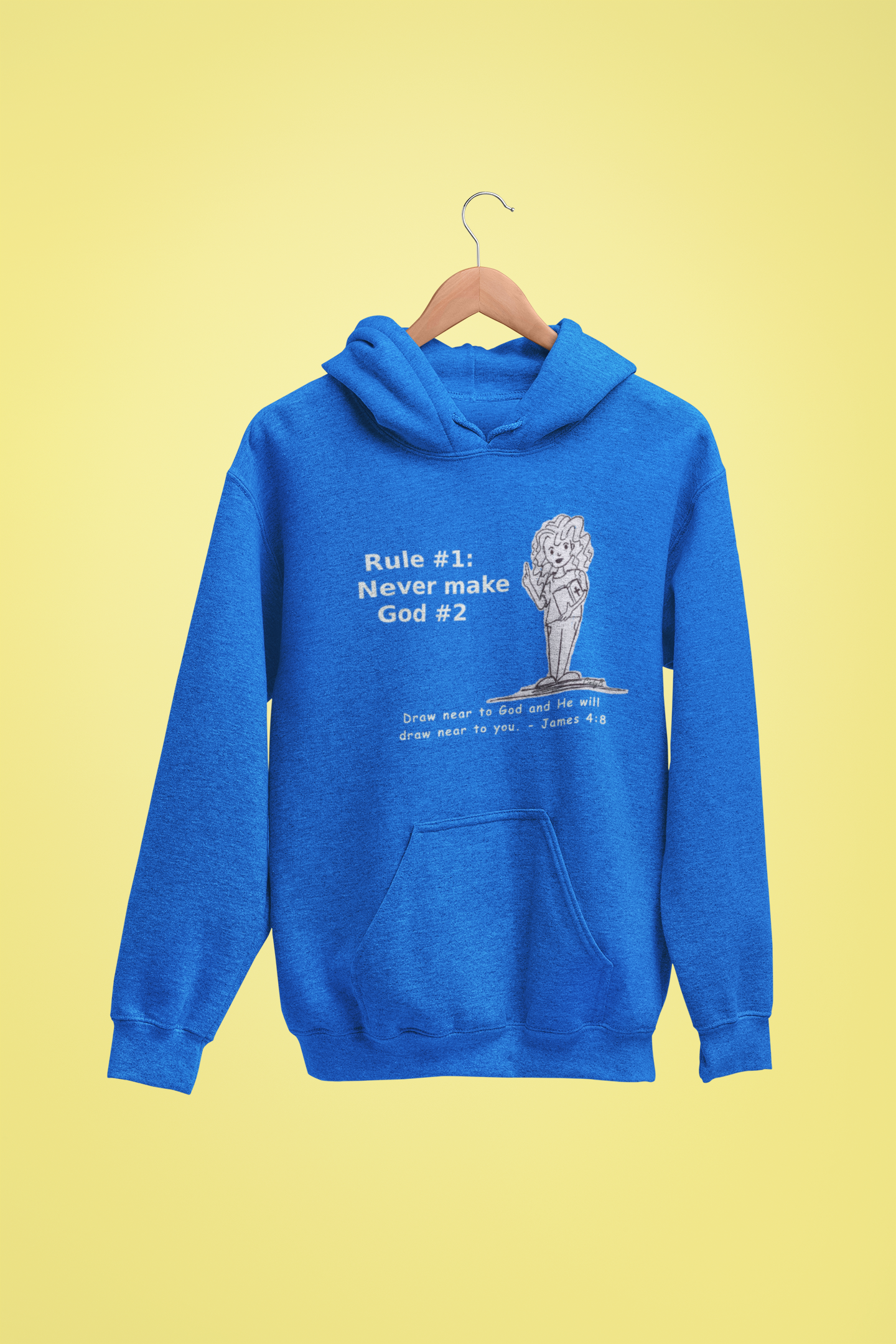 God is #1 Cartoon Christian Hoodie