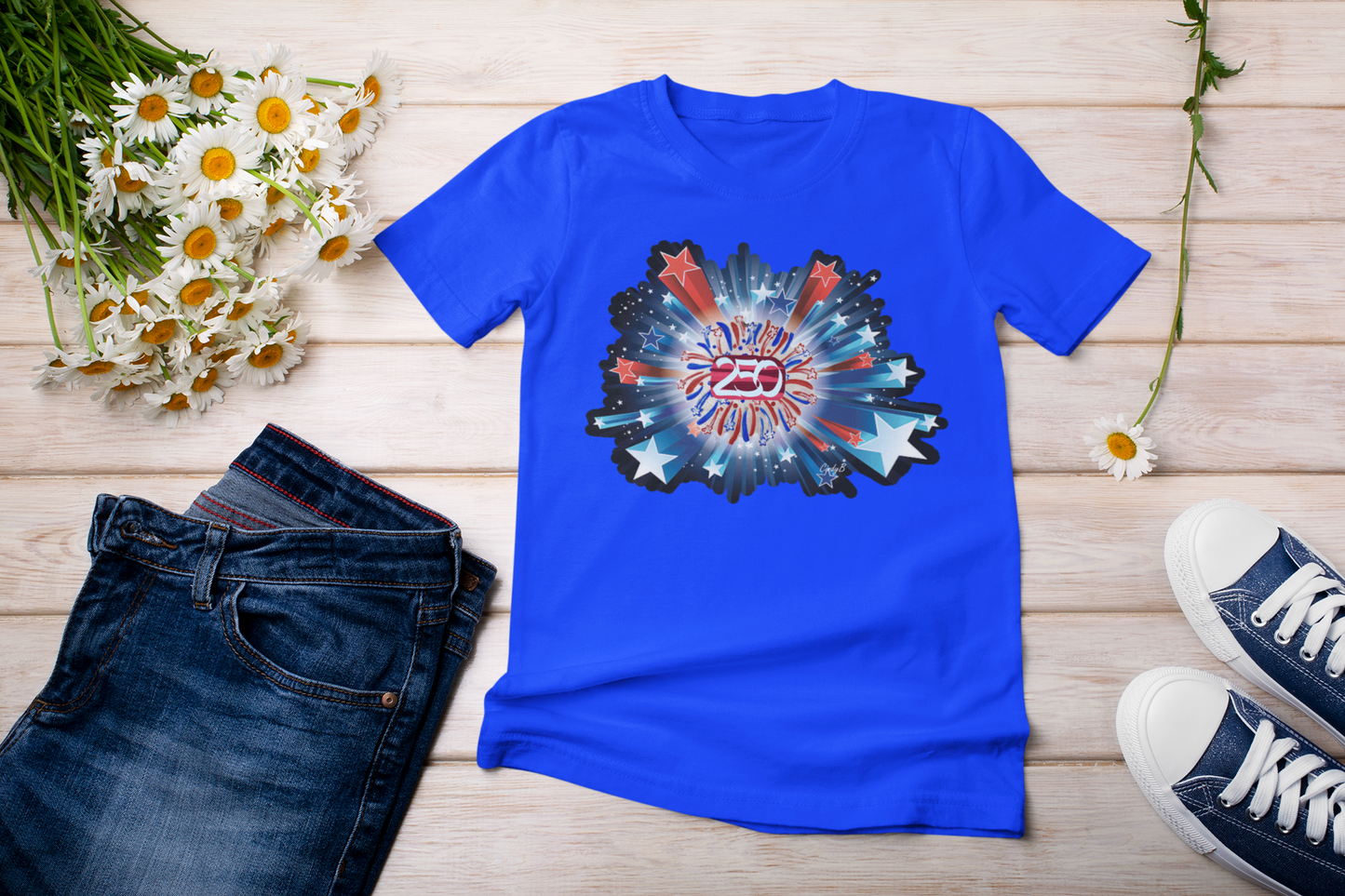 Fireworks Stars USA 250 tee